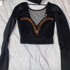 Arden B Long Sleeve Crop Top
